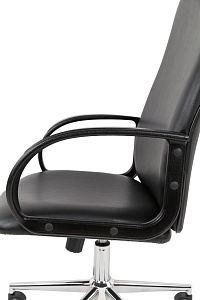 Офисное кресло CHAIRMAN 278 хром, экокожа, черный